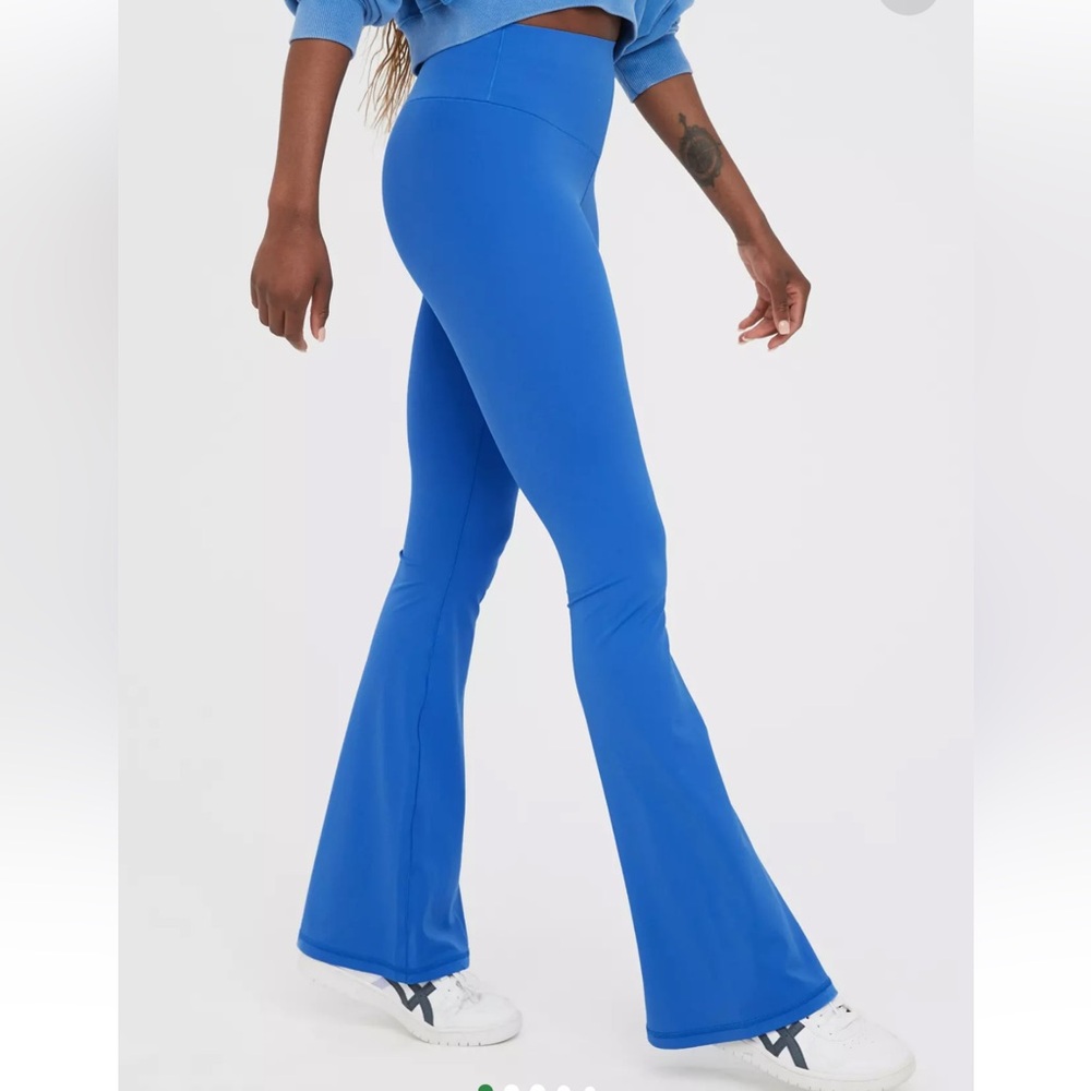 Aerie Cobalt OFFLINE Real Me Flared Leggings